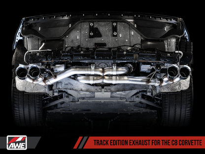 Escape AWE Tuning 2020 Chevrolet Corvette (C8) Track Edition - Quad Chrome Silver Tips