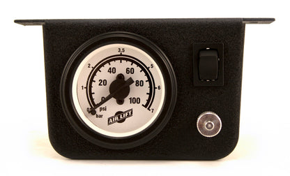 Calibre de agulha única de elevação pneumática com painel iluminado de 2 pol. - 100 PSI
