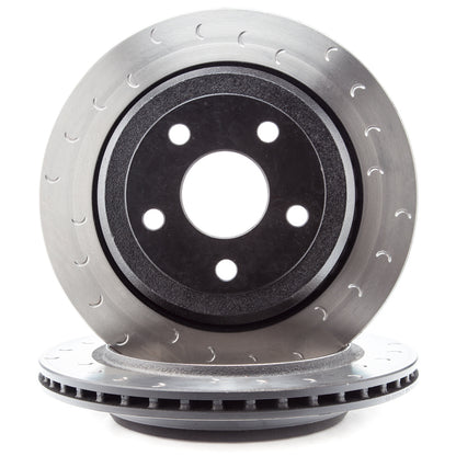 Alcon 2007+ Jeep JK-JL 330x22mm Rotors 4-Piston Calipers Rear Brake Kit (Includes Brake Lines) - Red