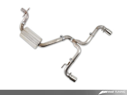 AWE Tuning Mk6 GTI Performance Catback - Pontas redondas prateadas cromadas