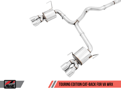 Escape AWE Tuning 2015+ Subaru WRX VA Sedan Touring Edition - pontas cromadas prateadas (102 mm)