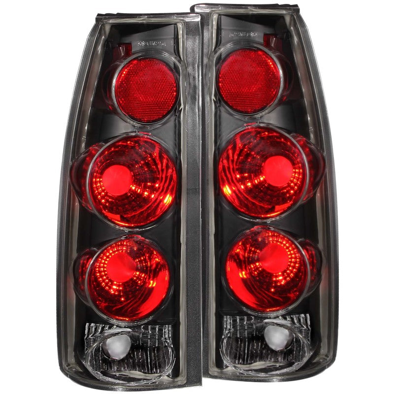 ANZO 1999-2000 Cadillac Escalade Lanternas traseiras preto estilo 3D