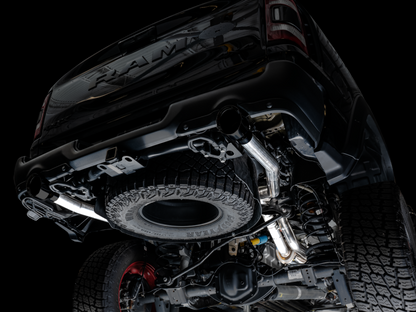 AWE Tuning 2021 RAM 1500 TRX 0FG Cat-Back Escape - Puntas de diamante negro