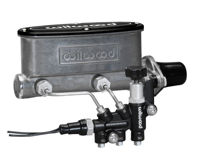 Wilwood HV Tandem M/C Kit con soporte L/H y válvula de apoyo - 1 1/8in Bore