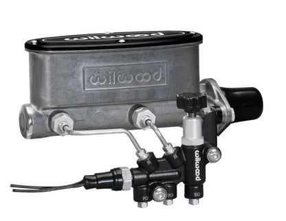Wilwood HV Tandem M/C Kit con soporte L/H y válvula de apoyo - 1 1/8in Bore