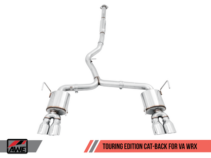 Escape AWE Tuning 2015+ Subaru WRX VA Sedan Touring Edition - pontas cromadas prateadas (102 mm)