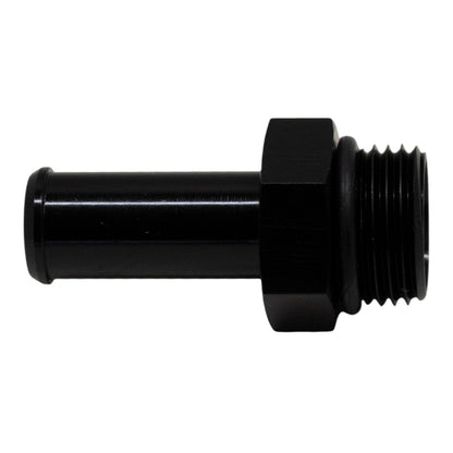 DeatschWerks 8AN ORB Macho a macho de 1/2 pulg. Conector de espiga (junta tórica incluida) - Negro mate anodizado