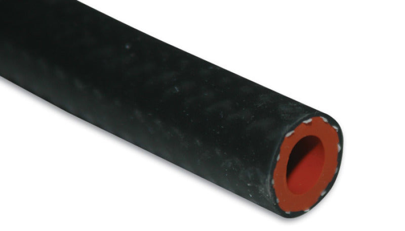 Vibrante 1/4 pol. (6 mm) ID x 20 pés. Mangueira de aquecedor de silicone reforçada - preta