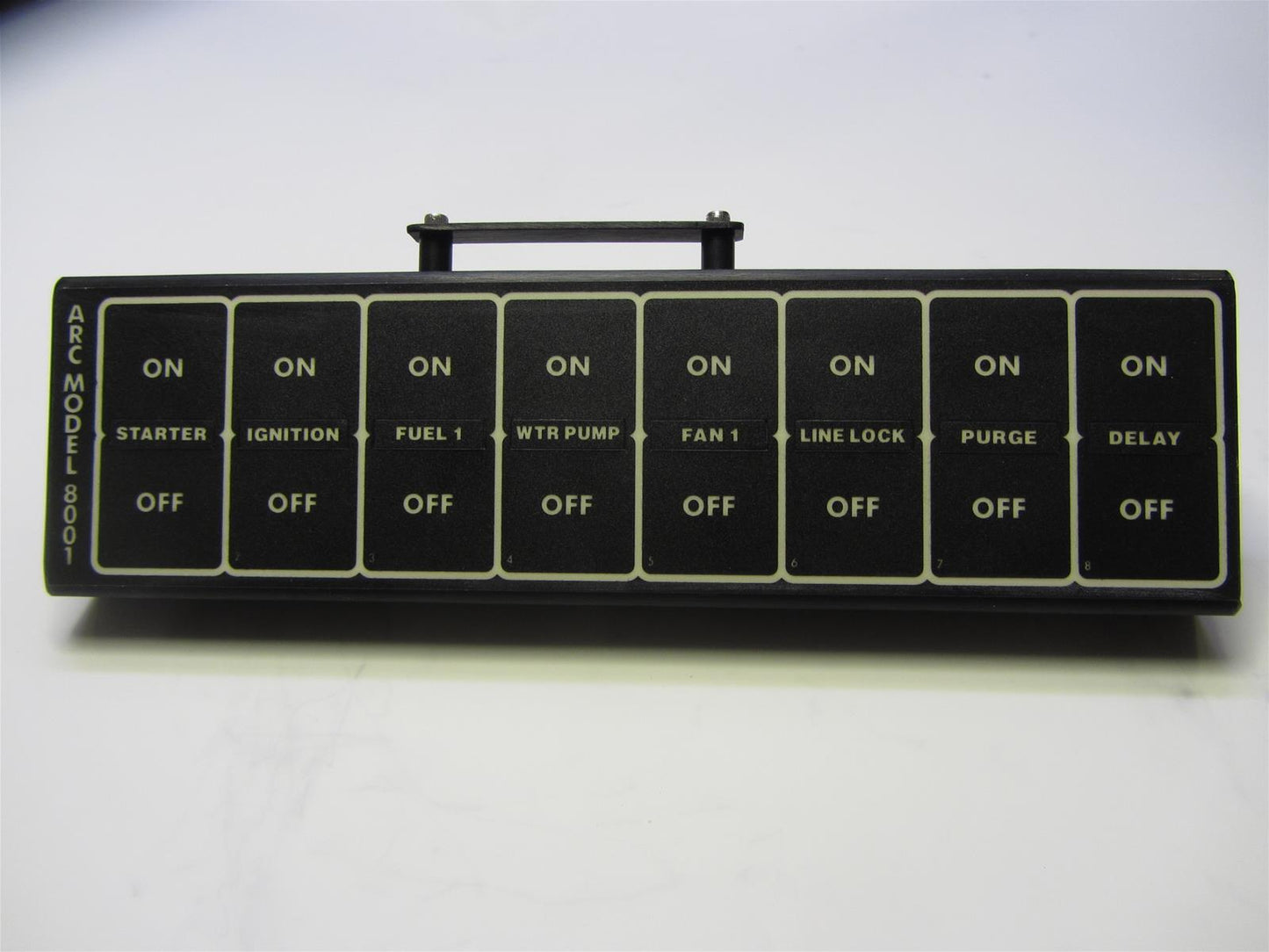 Auto Rod Controls - 8 Switch Dash Mount Black (8001SD)