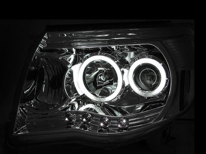ANZO 2005-2011 Toyota Tacoma Proyector Faros delanteros con Halos Chrome
