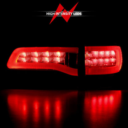 ANZO 2014-2016 Jeep Grand Cherokee Lanternas traseiras de LED vermelho/fumaça