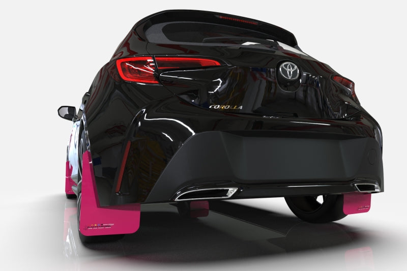 Rally Armor 16-18 Toyota RAV4 Pink Mud Flap BCE Logo