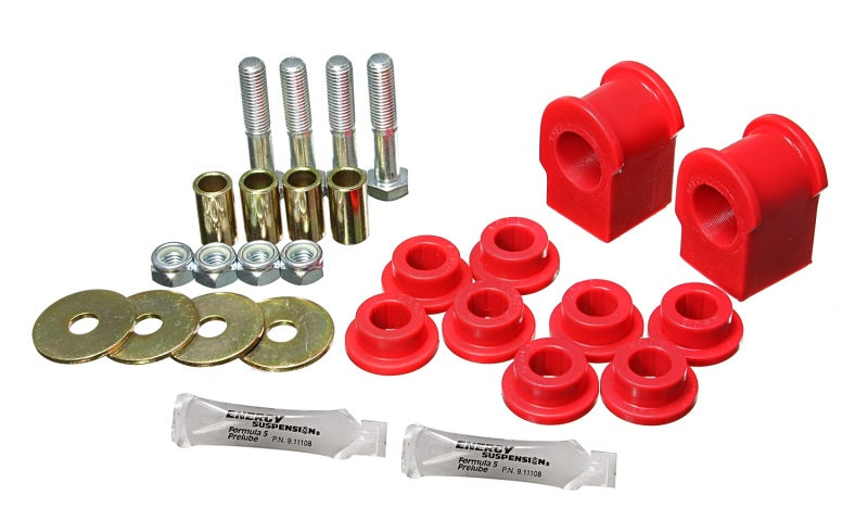 Suspensão Energy 2005-07 Ford F-250/F-350 SD 2/4WD Conjunto de buchas da barra estabilizadora traseira - 1-1/8 polegadas - vermelho