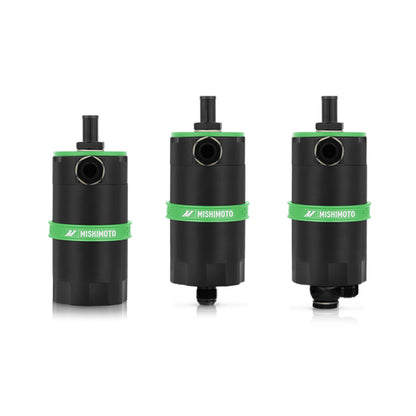 Mishimoto Recipiente de captura de aceite con deflector universal - Verde