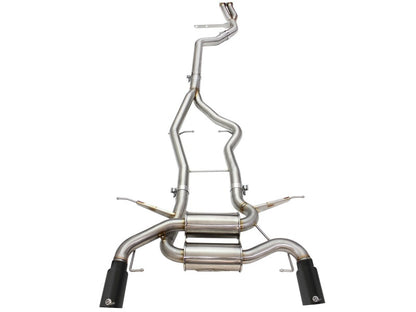 aFe MACHForce XP SS-304 ponta preta 3.0in-2.5in Dia Cat Back Exhaust 11-13 BMW 335i (E90/E92) 3.0L