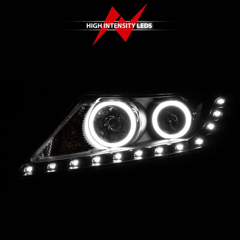 ANZO 2011-2013 Kia Sorento Projetor Faróis c/ Halo Black (CCFL)