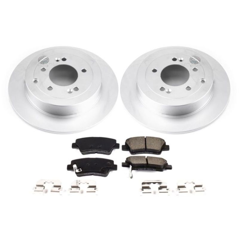 Kit de freio revestido Power Stop 16-18 Hyundai Tucson Z17 Evolution Geomet