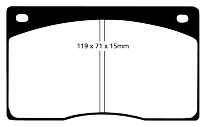 EBC 93-97 Aston Martin DB7 3.2 Supercharged Yellowstuff Front Brake Pads