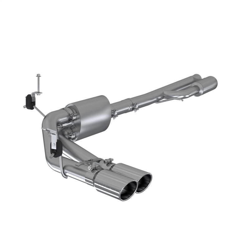 MBRP 2019+ Chevrolet Silverado 1500 4.5L/5.3L Salida lateral doble con eje previo con punta de 4 pulgadas de diámetro exterior - AL