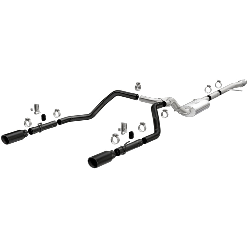 MagnaFlow 2019 Chevy Silverado 1500 V8 5.3L/V6 4.3L Street Series Escape de doble salida con puntas negras