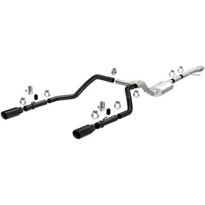 MagnaFlow 2019 Chevy Silverado 1500 V8 5.3L/V6 4.3L Street Series Escape de doble salida con puntas negras