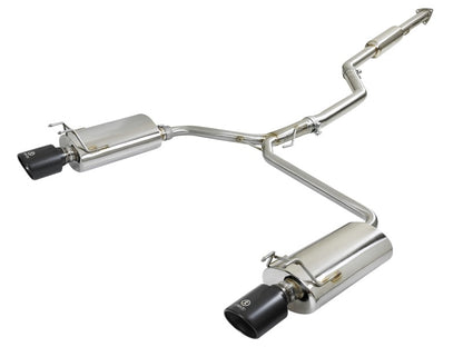Escape Takeda 304SS Dual Cat-Back com ponteiras pretas 13-17 Honda Accord LX/EX/EX-L Sedan L4 2.4L