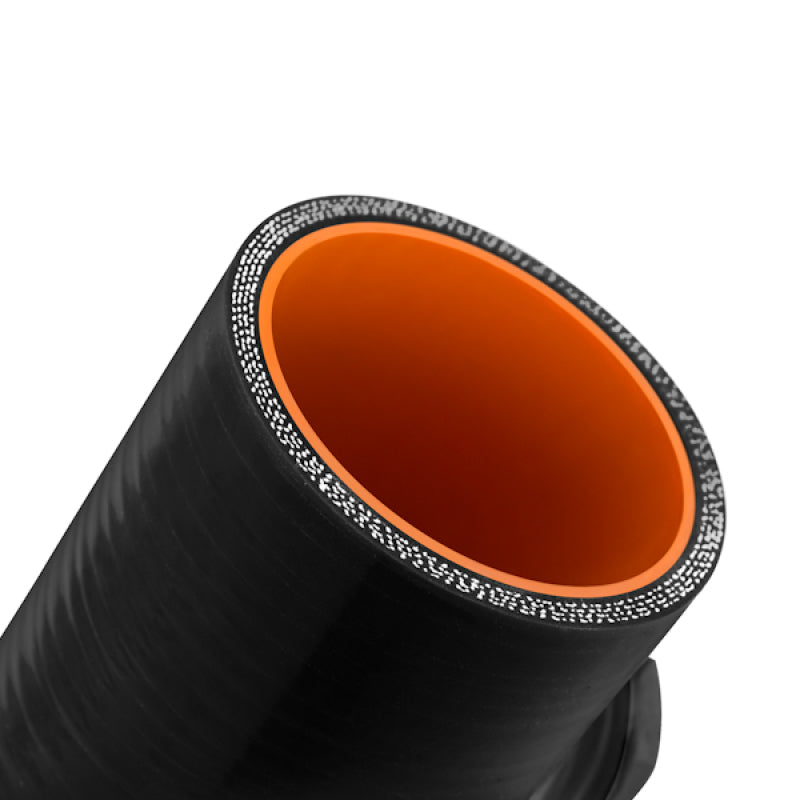 Acoplador de silicona negra Mishimoto de 2,5 pulgadas con tapón NPT de 1/8 pulgadas