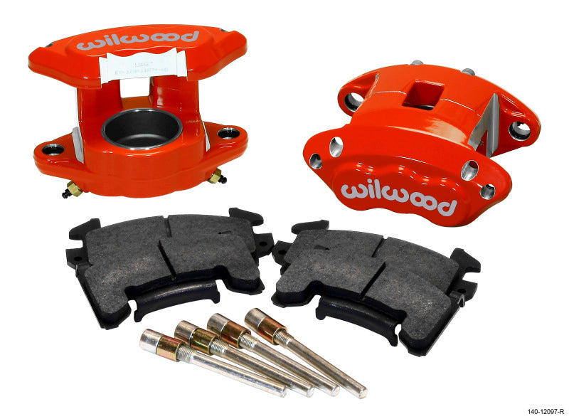 Kit de pinça dianteira Wilwood D154 - vermelho 2,50 pol. pistão 1,04 pol. rotor