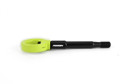 Perrin 18-21 WRX/STI / 13-20 BRZ / 17-20 Toyota 86 Kit de gancho de remolque delantero - amarillo neón