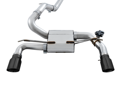AWE Tuning Ford Focus RS SwitchPath Cat-Back Exhaust - Chrome Silver Tips