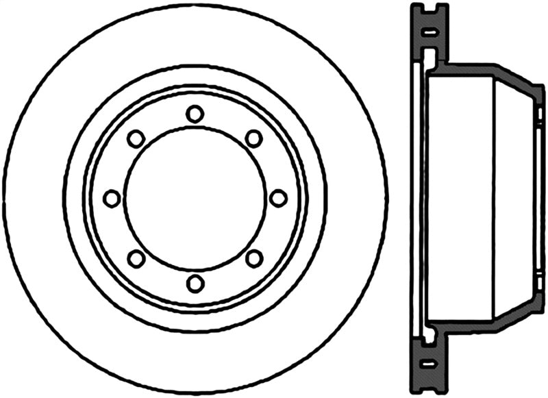 StopTech 99-04 Ford F-350 Super Duty Left Rear Cryo Slotted Sport Brake Rotor