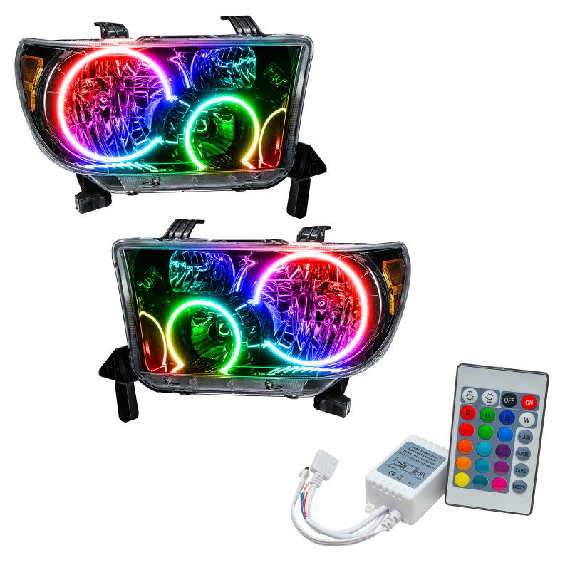 Oracle 07-11 Toyota Tundra Pre-Assembled Headlights- Blk Housing - w/ Simple Controller