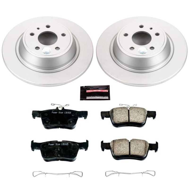 Power Stop 13-19 Ford Fusion Trasero Z17 Evolution Kit de Freno Revestido Geomet