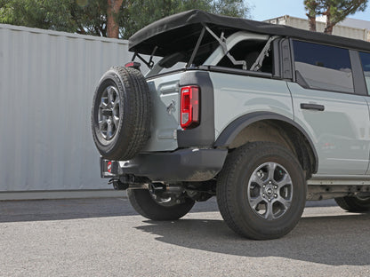 escapamento aFe Vulcan 3in 304 SS Cat-Back 2021 Ford Bronco L4-2.3L (t)/V6-2.7L (tt) com ponteiras pretas