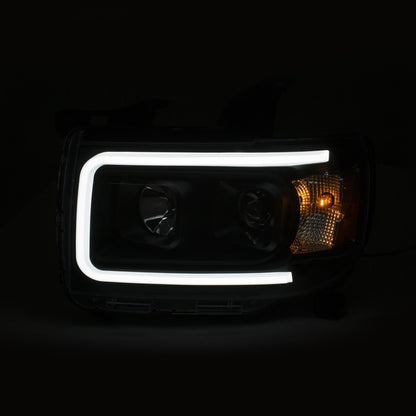 ANZO 2015+ GMC Canyon Projetor Faróis c/ Plank Style Design Preto c/ Âmbar