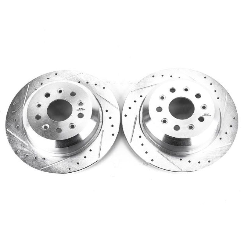 Power Stop 18-19 Jeep Wrangler Rear Evolution Rotores perforados y ranurados - Par