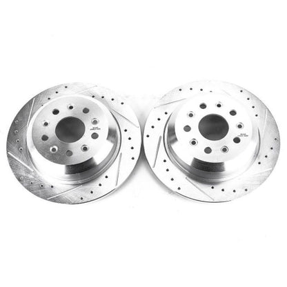 Power Stop 18-19 Jeep Wrangler Rear Evolution Rotores perforados y ranurados - Par