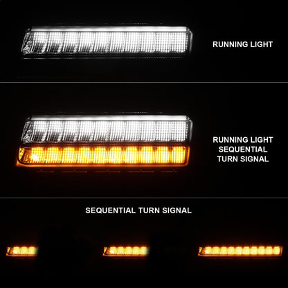 ANZO Wrangler 18-21/Gladiator 20+ LED Side Marker Lights Smoke com sinal sequencial