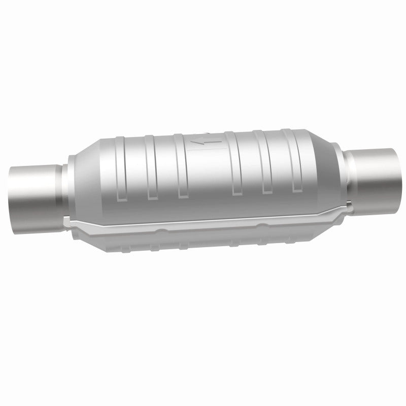 MagnaFlow Conv Univ 2,5 pol. Entrada/Saída Centro/Centro Redondo 11 pol Corpo L x 5,125 pol L x 15 pol G total