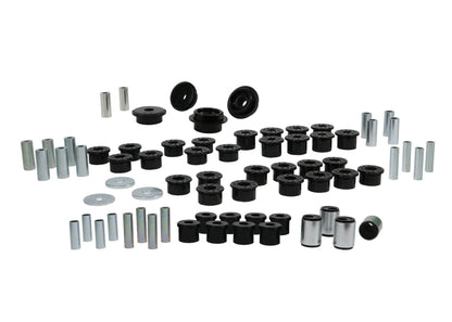 Whiteline 90-05 Mazda Miata (Chasis NA/NB) Kit de elementos esenciales del vehículo delantero + trasero
