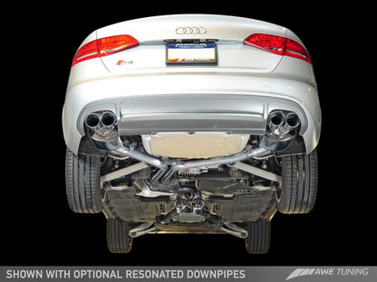 AWE Tuning Audi B8.5 S4 3.0T Touring Edition Sistema de escapamento - Diamond Black Tips (102mm)