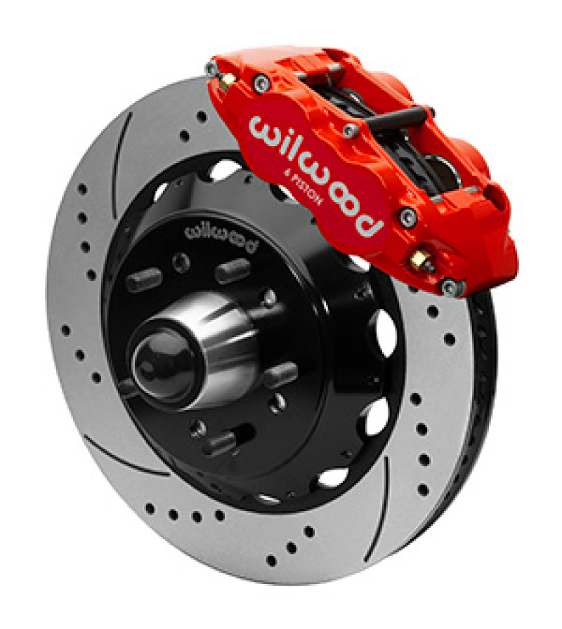 Kit de caminhão frontal Wilwood Narrow Superlight 6R 14,00 pol. Vermelho 88-98 GMC Truck C1500/C2500
