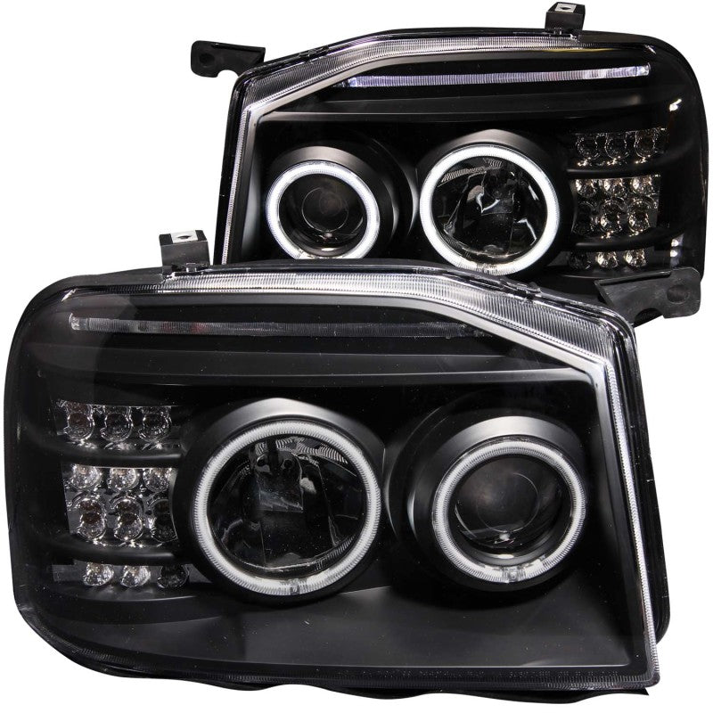 ANZO 2001-2004 Nissan Frontier Projector Faróis c/ Halo Black (CCFL)
