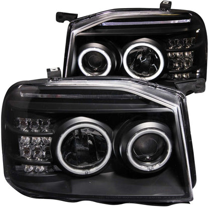 ANZO 2001-2004 Nissan Frontier Projector Faróis c/ Halo Black (CCFL)