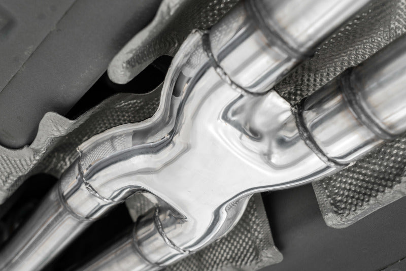 MBRP 2015+ Dodge Challenger 3.6L SS 2.5in Quad Tip Dividido Saída Traseira com Pontas de Fibra de Carbono - T304