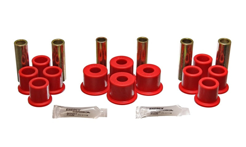 Energy Suspension 8/81-96 Ford F100/F150 2WD Juego de bujes de ballesta trasera roja