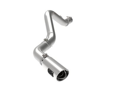 aFe Large Bore-HD 5 IN 409 SS DPF-Back Exhaust System with Polished Tip 20-21 GM Truck V8-6.6L