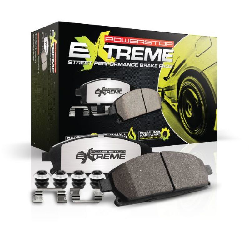 Power Stop 08-14 Cadillac CTS Rear Z26 Extreme Street Brake Pads w/Hardware