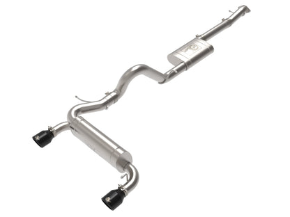 escapamento aFe Vulcan 3in 304 SS Cat-Back 2021 Ford Bronco L4-2.3L (t)/V6-2.7L (tt) com ponteiras pretas