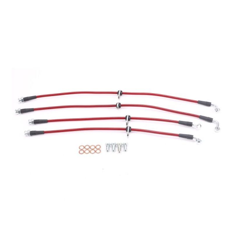 Power Stop 02-06 Acura RSX Kit de manguera de freno trenzada delantera y trasera SS